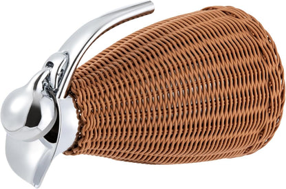 1.5L Thermal Carafe, 0.4Gal Stainless Steel Dual Wall Vacuum Thermal Thermos, 12h Warm & 24h Cold Retention, Hand Woven Rattan Body Coffee Thermos Carafe for Home, Coffee Shop